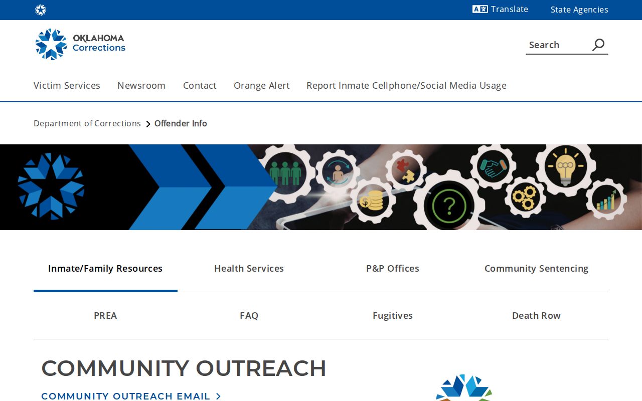 Cotton County release date guidance in the ODOC offender information FAQ